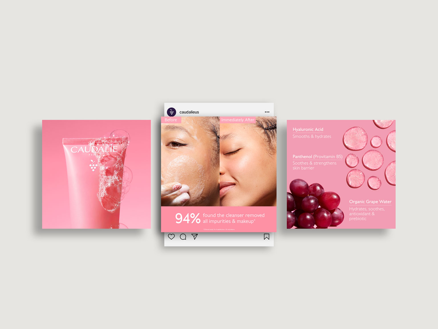 Caudalie social media post design.