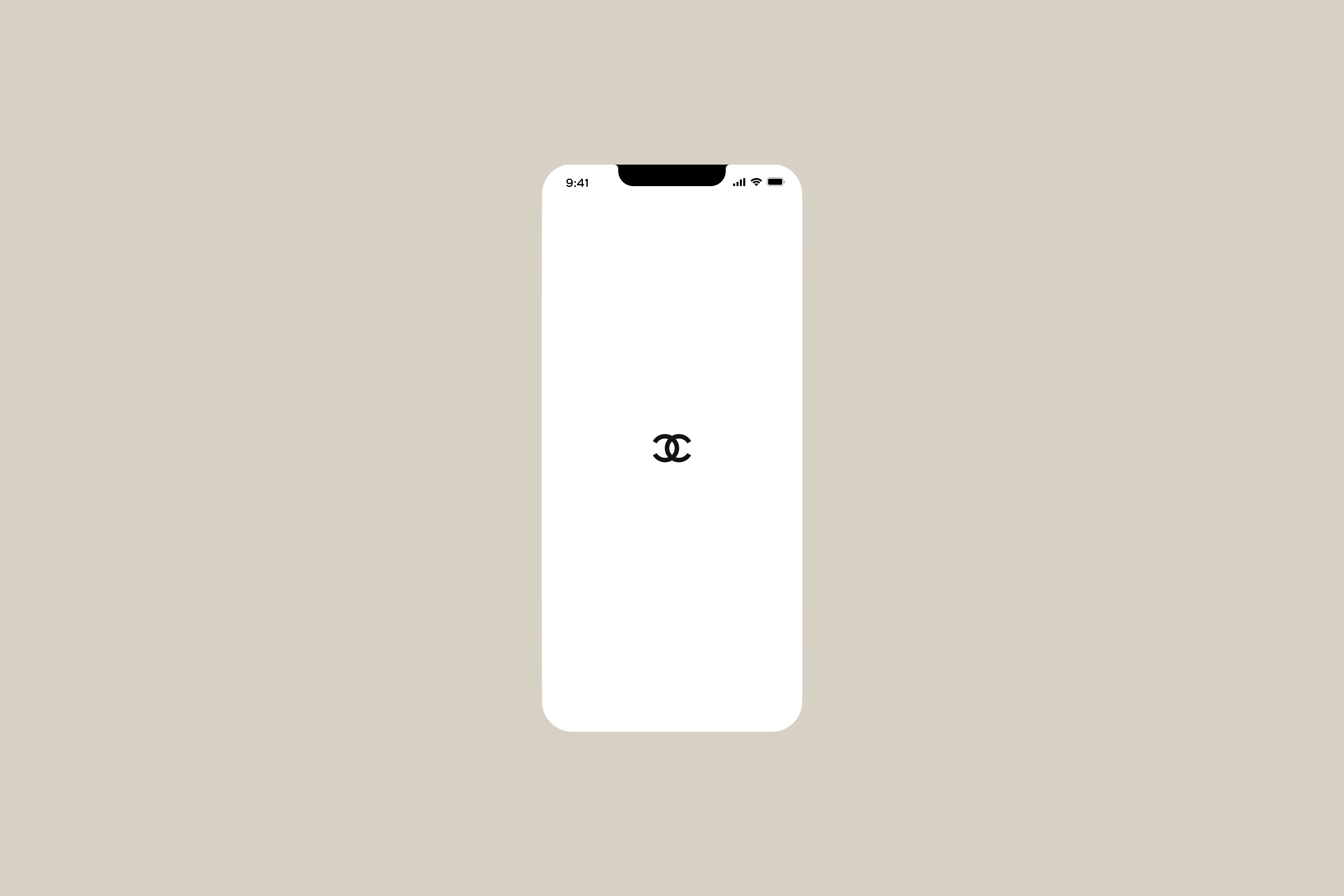 Chanel Beauty concept app intro screen animation.