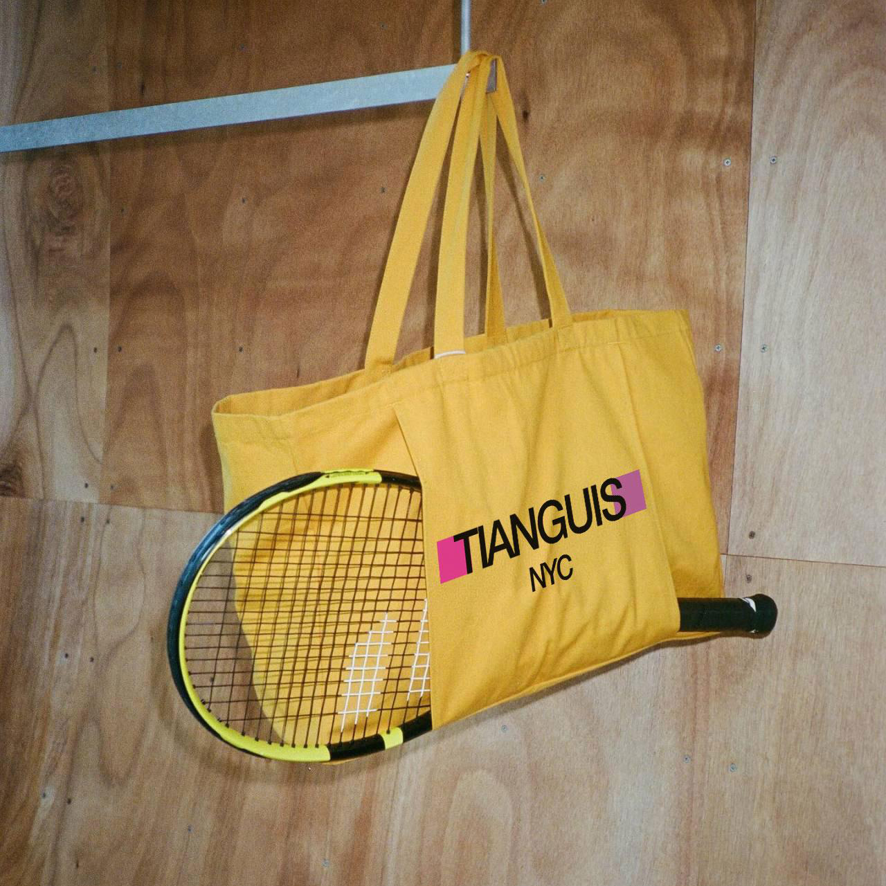 Tianguis NYC yellow tote bag.