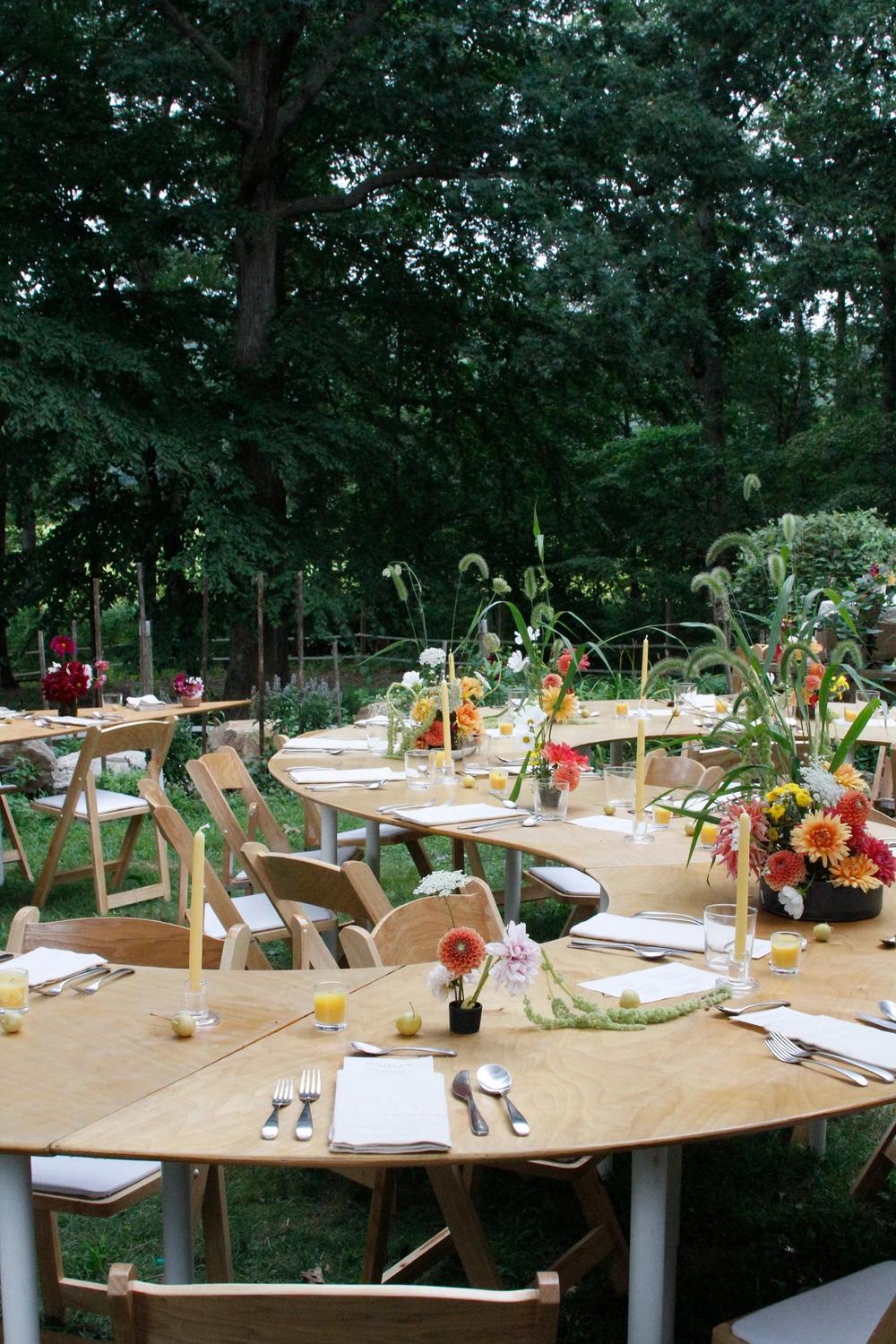 Editorial photography from a Vogue feature on an immersive dinner series.