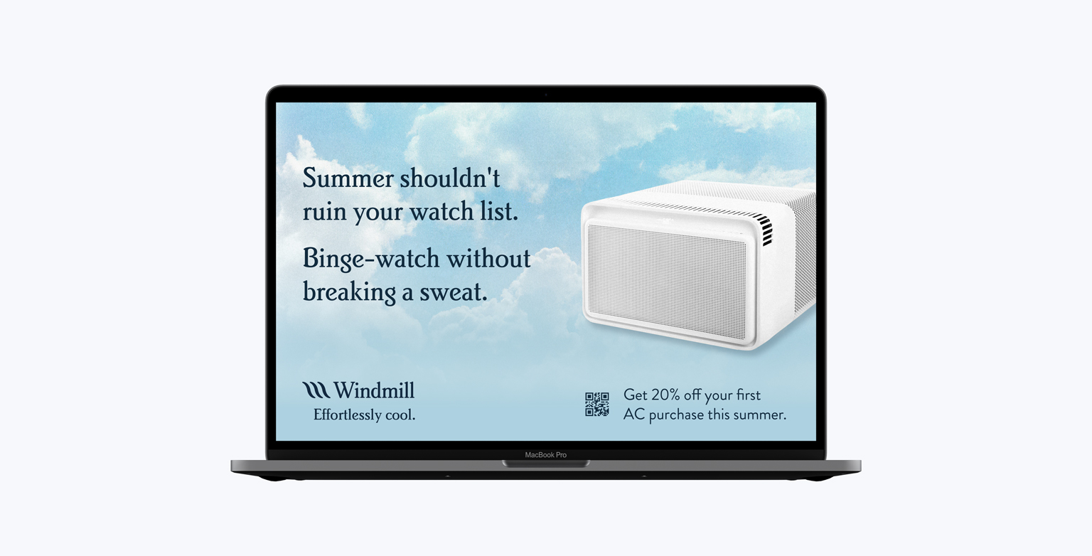 Windmill out-of-home advertisement.